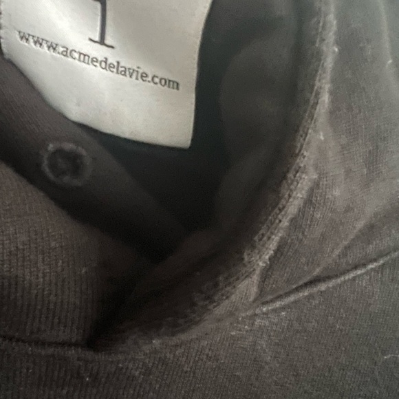 Acmé de La Vie ADLV BABY FACE HOODIE BLACK DONUT Size 1 Oversized Travis Scott - Picture 10 of 11